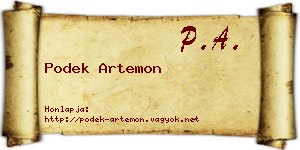 Podek Artemon névjegykártya
